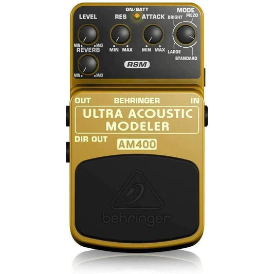 Behringer AM400 Guitar Effects Pedal Electric to Acoustic Guitar Modeling