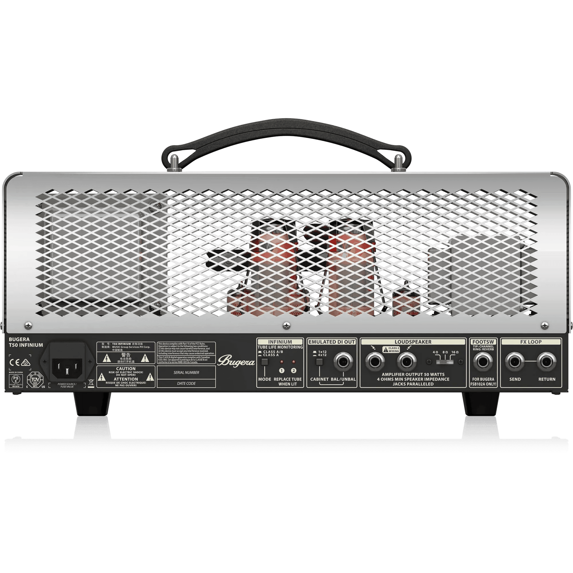 Bugera T50 INFINIUM 50W Cage-Style 2-Channel Tube Amplifier Head