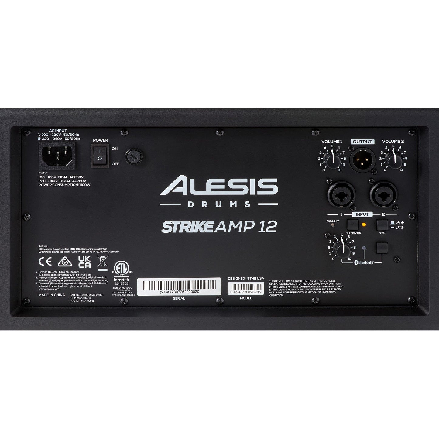 Alesis STRIKEAMP12MKII مضخم صوت طبل إلكتروني بقدرة 2500 واط مزود بتقنية البلوتوث