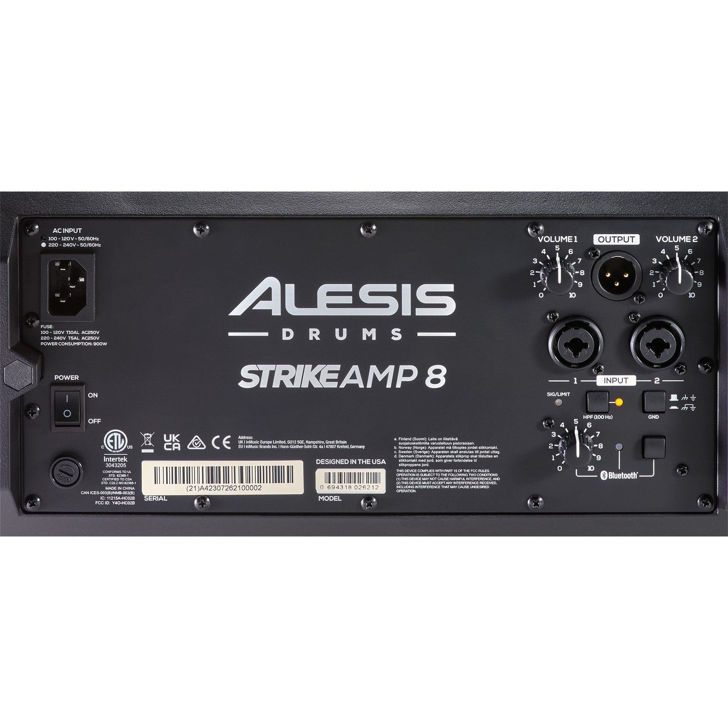 Alesis STRIKEAMP8MKII مضخم صوت طبل إلكتروني بقدرة 2000 واط مزود بتقنية البلوتوث