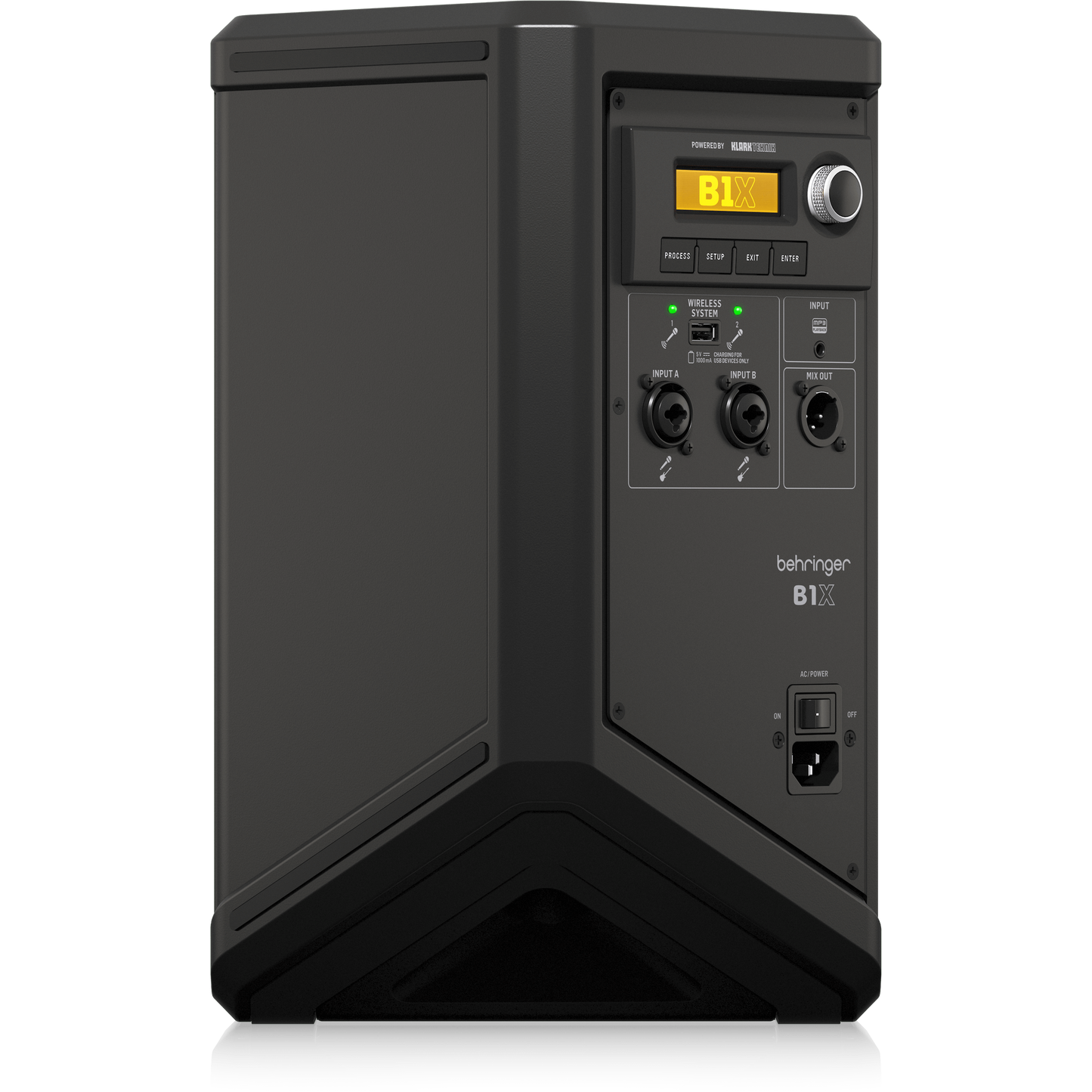 مكبر صوت محمول بهرينجر B1X 1x6.5 بوصة 250 وات مع تشغيل البطارية، خلاط رقمي، تأثيرات