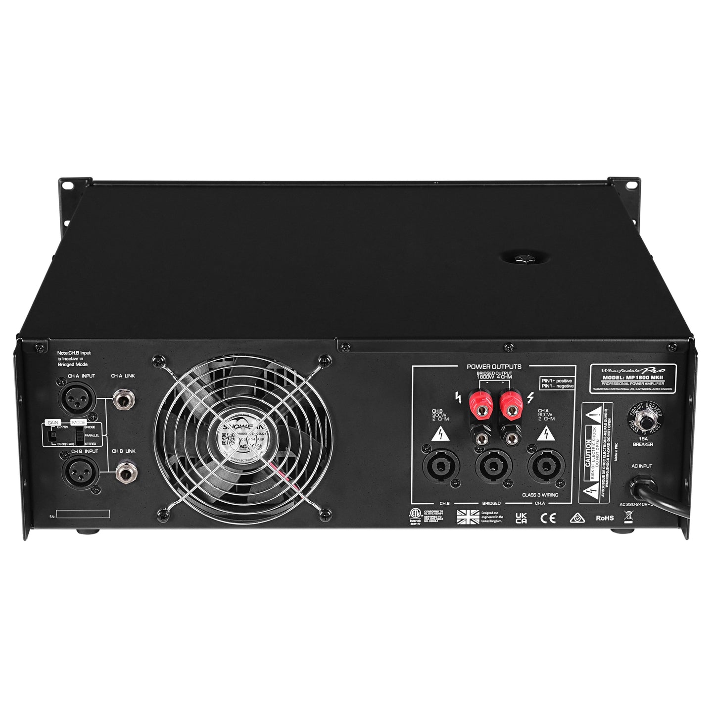 Wharfedale Pro MP1800MKII مضخم الطاقة 2x600 واط @ 4Ohm / 2x350W @ 8Ohm