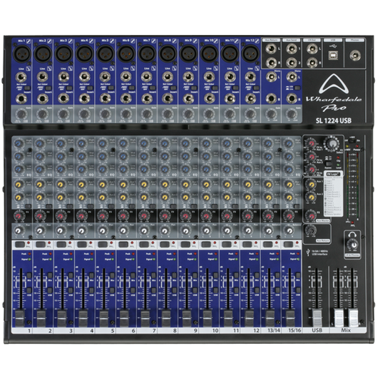 Wharfedale Pro SL1224USB Mixer Audio 16 CH 12 Mono & 2 Stereo FX and USB Interface