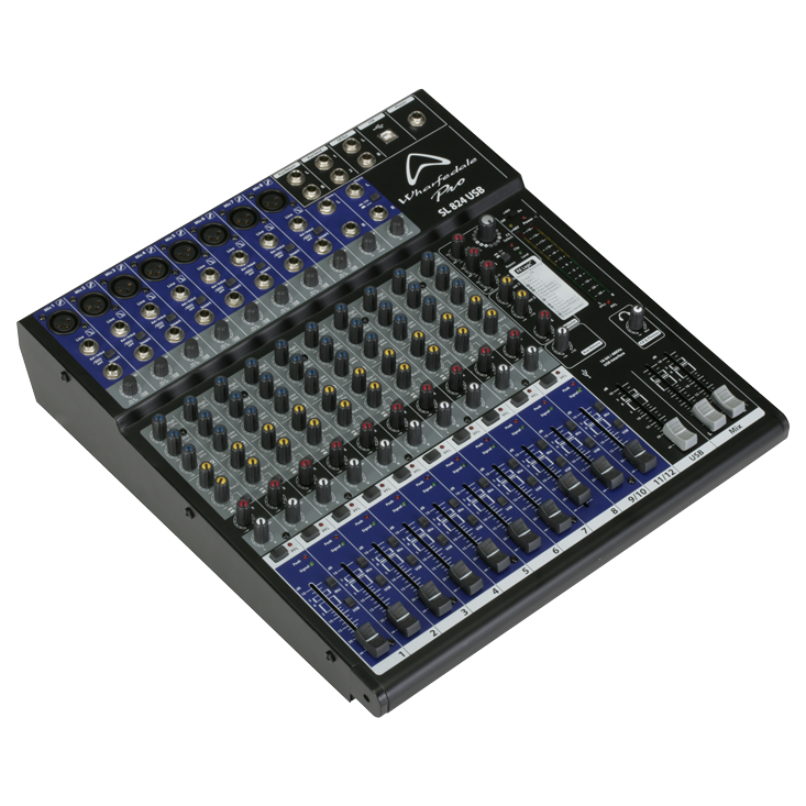 Wharfedale Pro SL824USB Mixer Audio 12 CH 8 Mono & 2 Stereo FX وUSB Interface