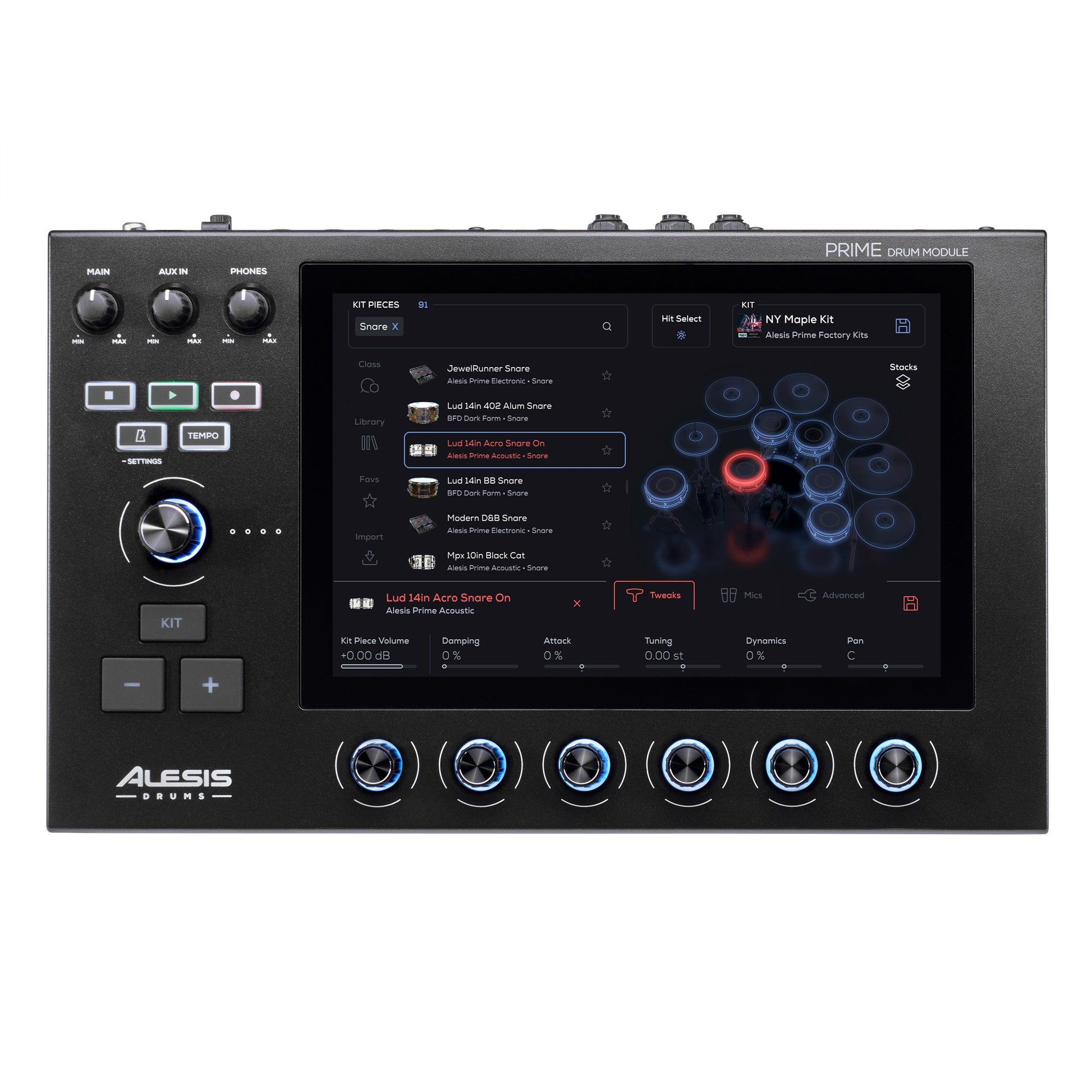 Alesis Strata Prime 10 Piece Electronic Drum Kit With Touch Screen Drum Module - MusicMajlis