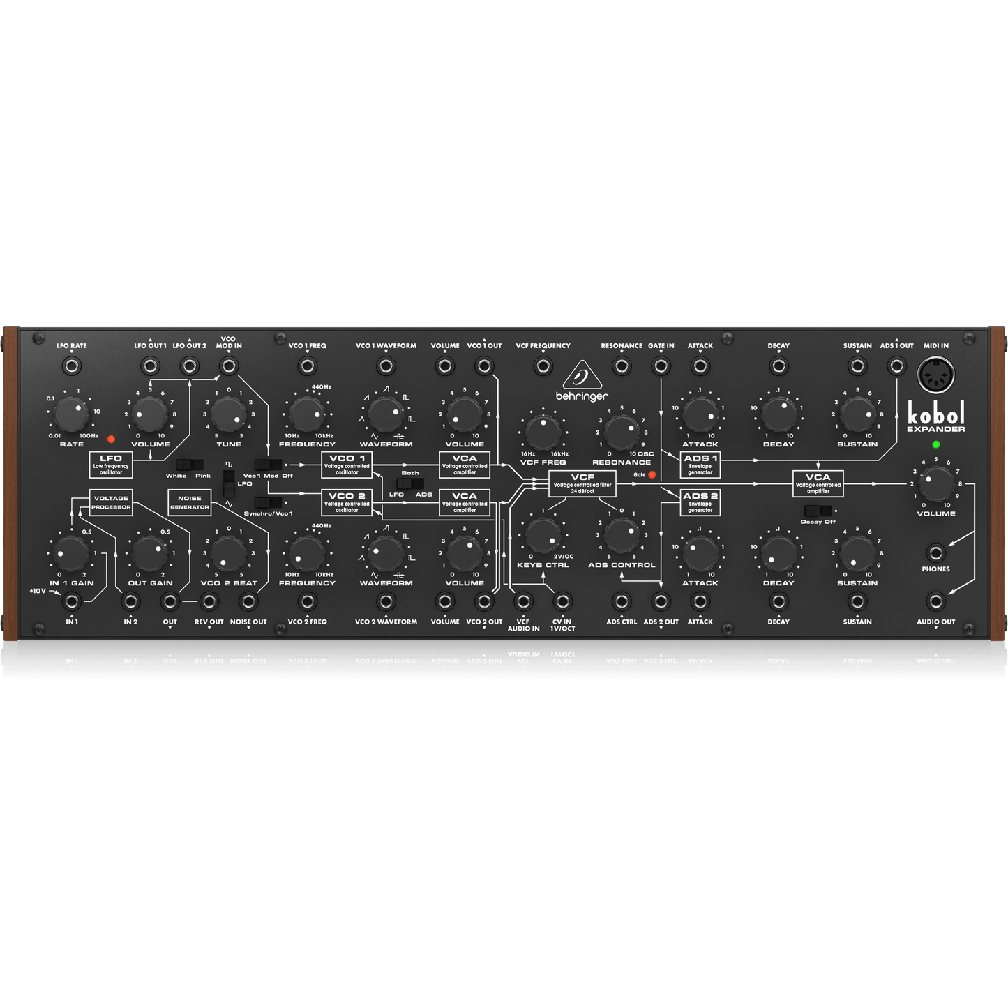 Behringer Kobol Expander Analog Semi-Modular Synthesizer with 2 VCOs Featuring 7 Variable Waveshapes - MusicMajlis