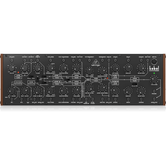 Behringer Kobol Expander Analog Semi-Modular Synthesizer with 2 VCOs Featuring 7 Variable Waveshapes - MusicMajlis