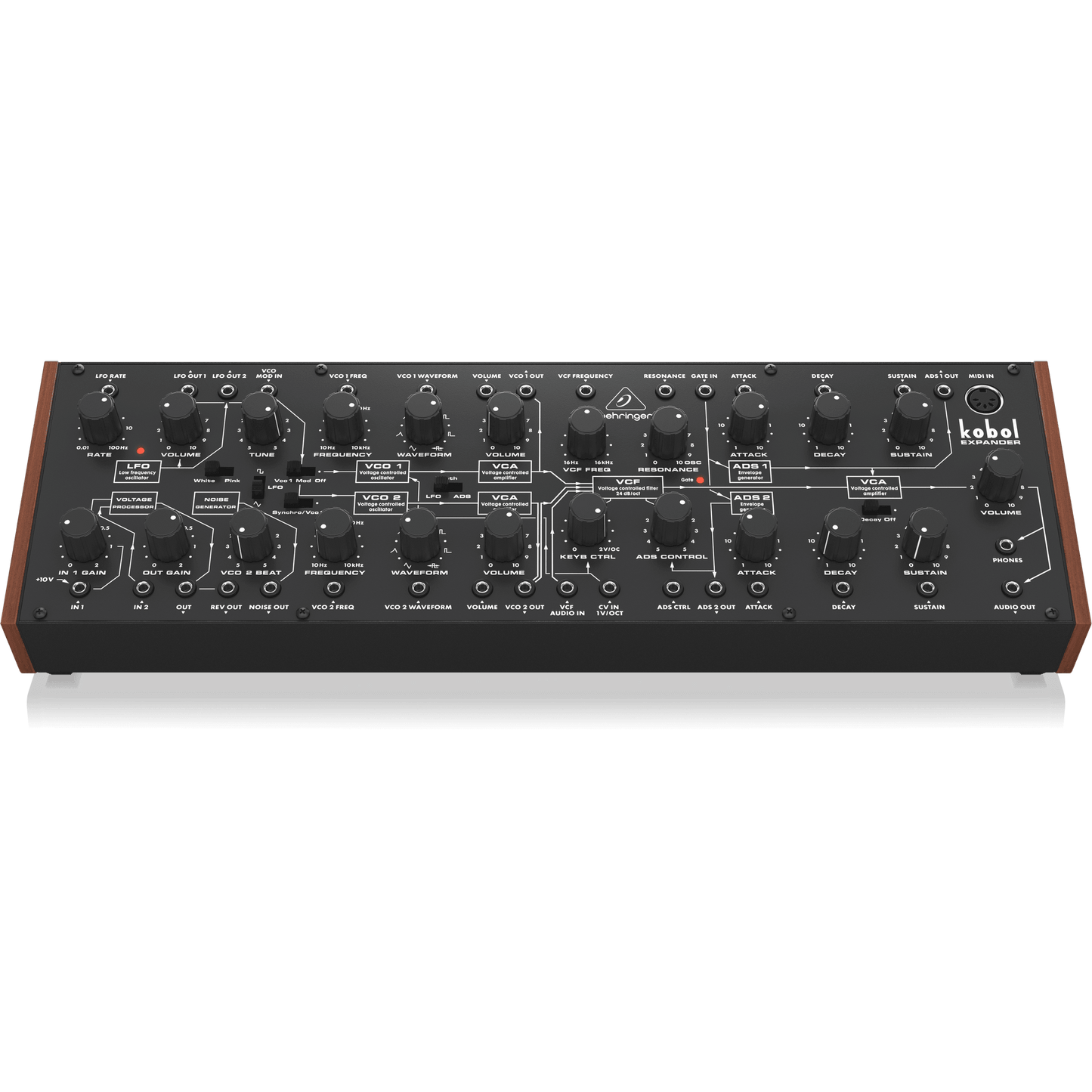 Behringer Kobol Expander Analog Semi-Modular Synthesizer with 2 VCOs Featuring 7 Variable Waveshapes - MusicMajlis