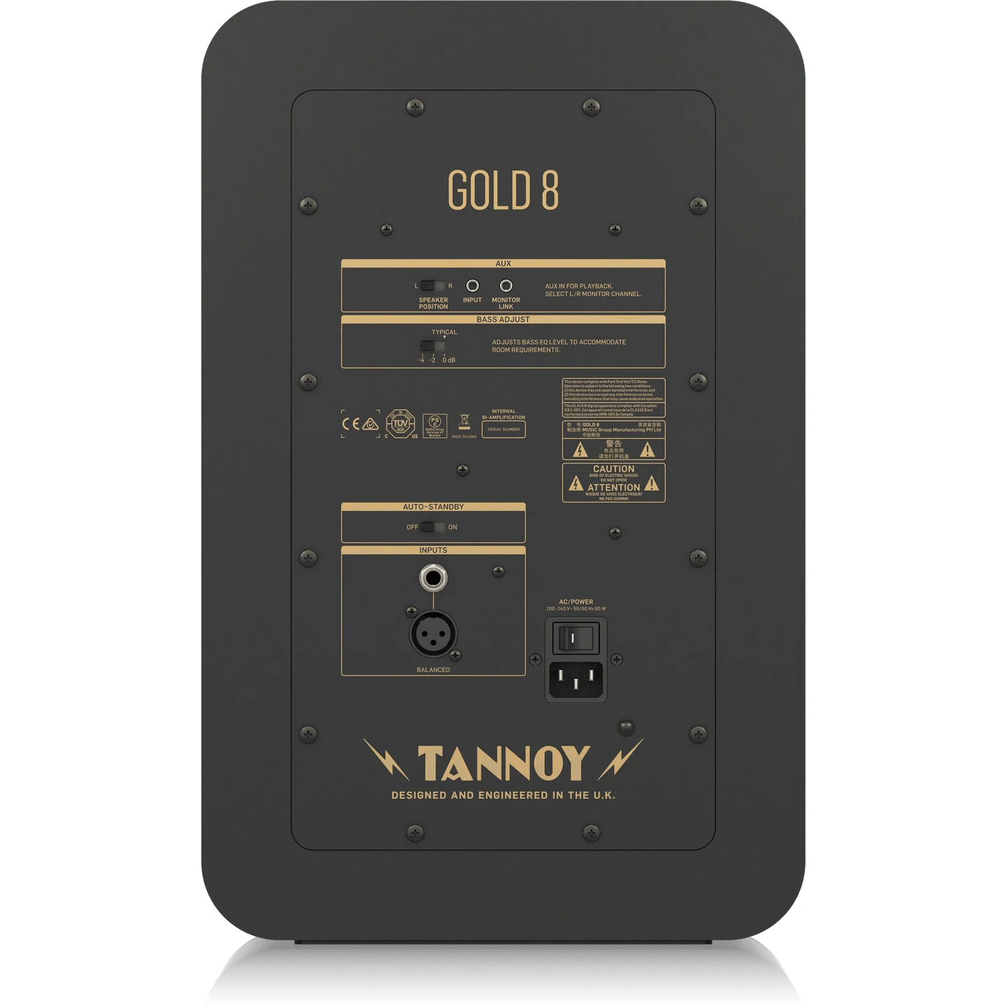 Tannoy Gold 8 300-Watt Bi-Amplified Near Field Studio Reference Monitor - MusicMajlis