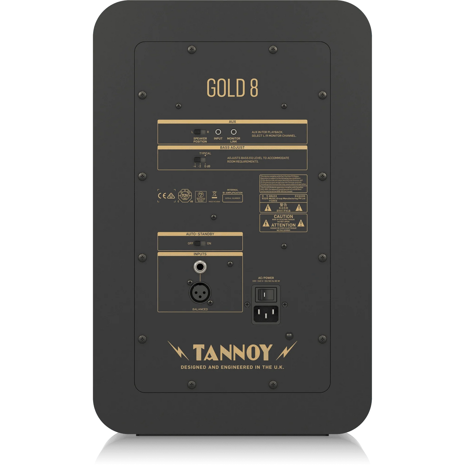 Tannoy Gold 8 300-Watt Bi-Amplified Near Field Studio Reference Monitor - MusicMajlis