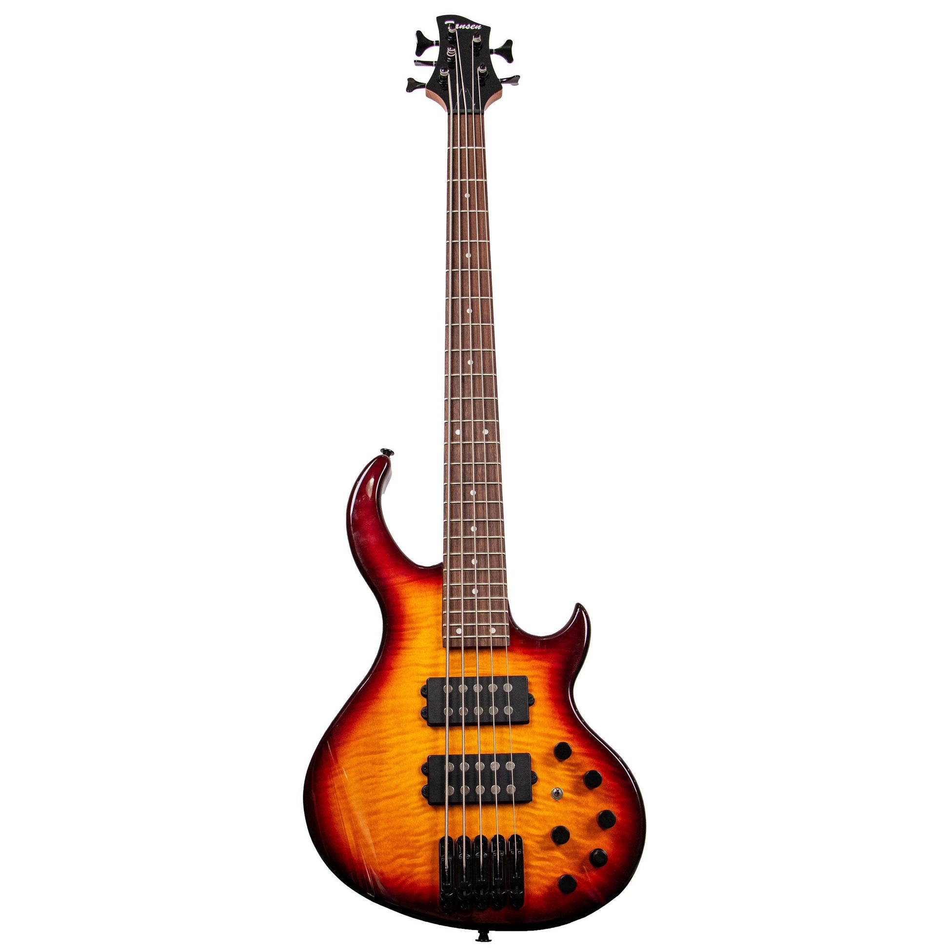 Tansen B555 Guitar Bass Electric 5-String Laurel Fingerboard HH Pickups Red