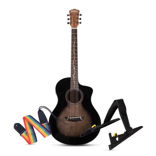 Washburn BTS9VCECH Acoustic-Electric Guitar Bundle