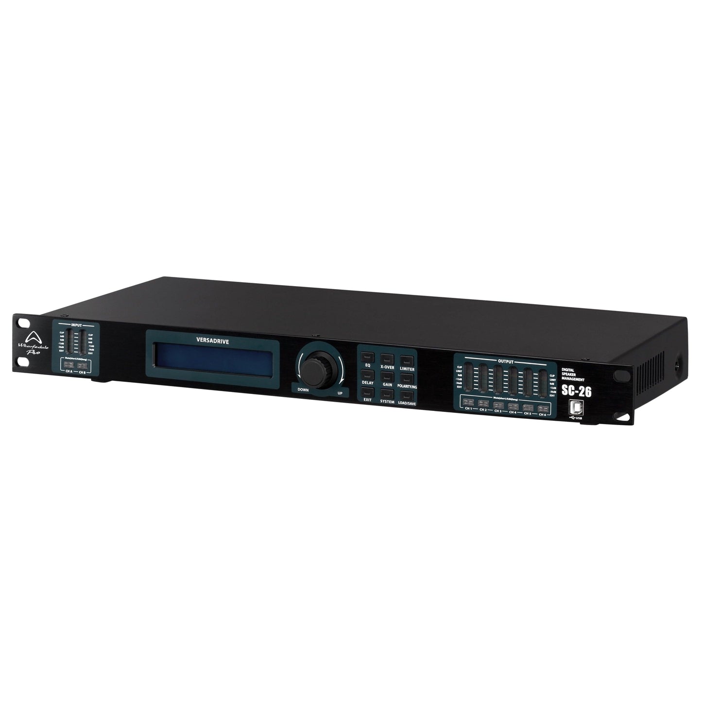 Wharfedale Pro SC26 Versadrive Speaker Management System w/ 2 x XLR inputs and 6 x XLR outputs