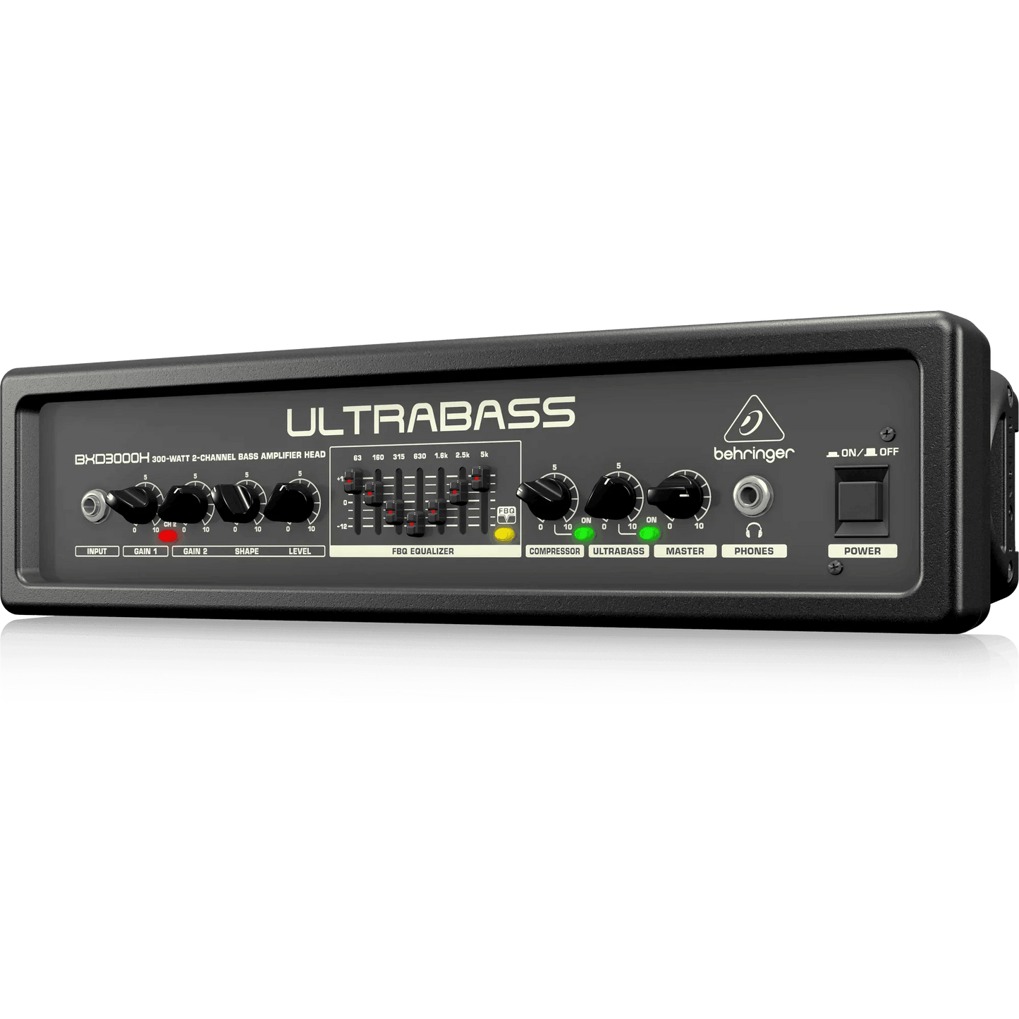 Behringer BXD3000H Ultra-Lightweight 300W 2-Channel Bass Amplifier Head