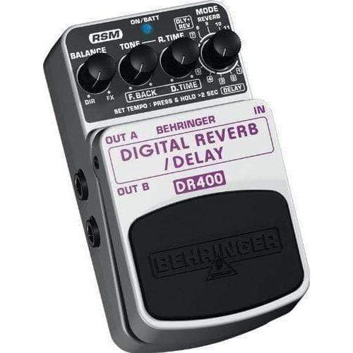 Behringer DR400 Guitar Effects Pedal Digital Stereo Reverb