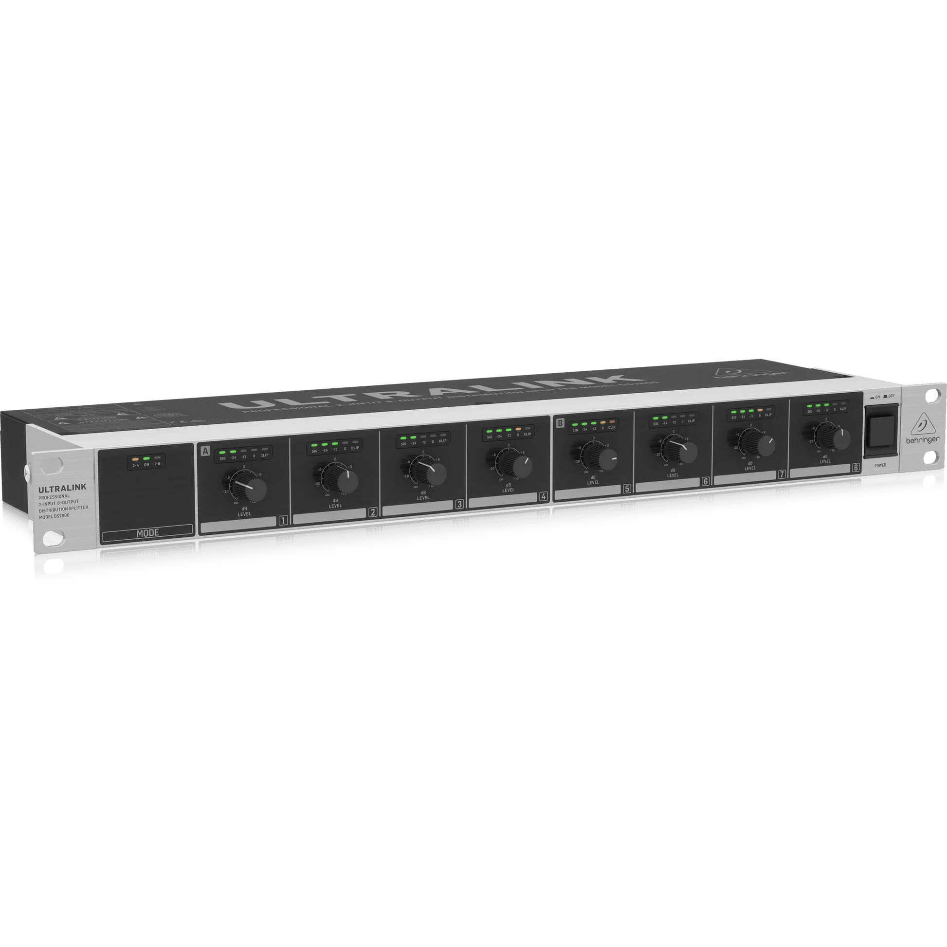 Behringer DS2800 Professional 2-Input 8-Output Distribution Splitter