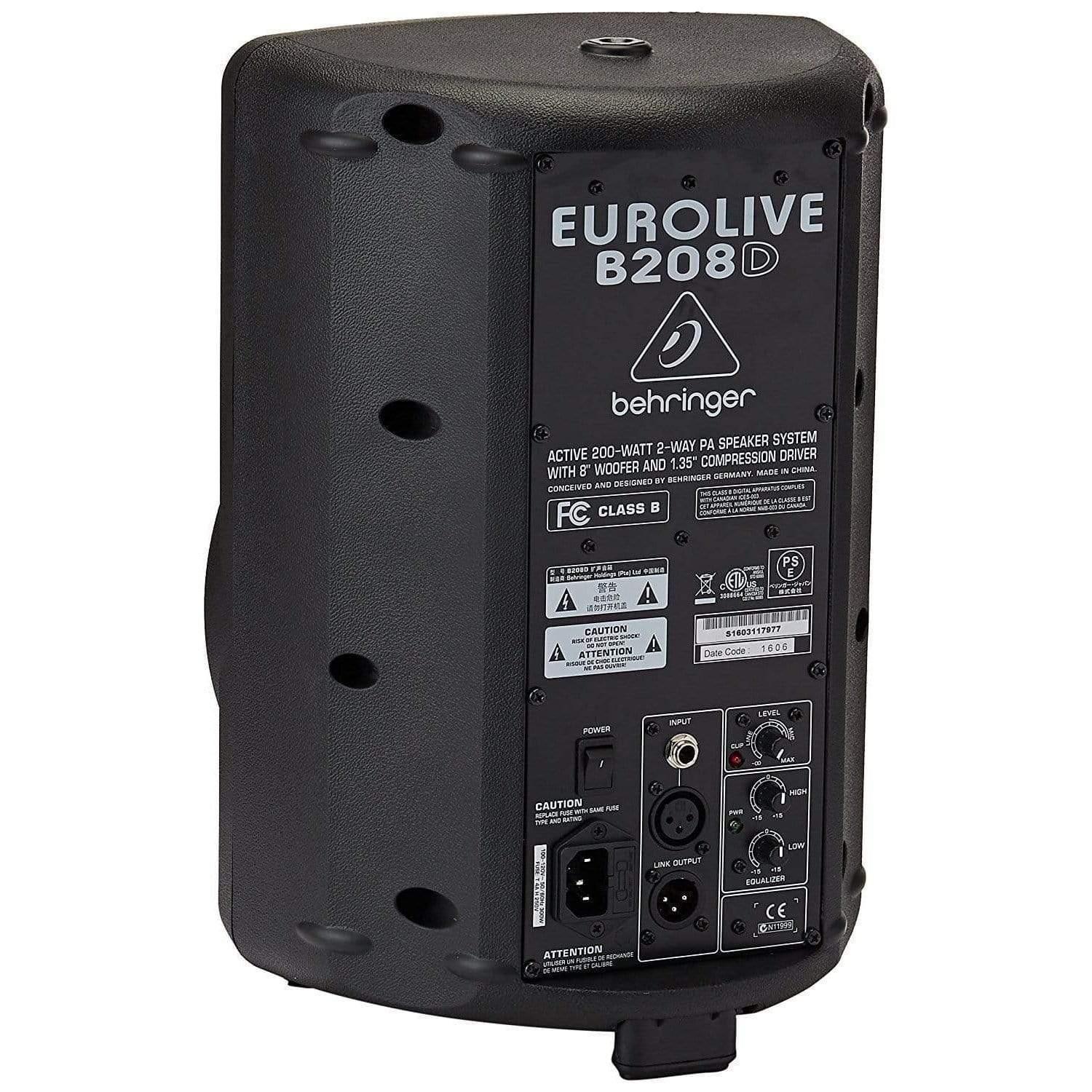 Behringer Eurolive B208D Active PA Speaker System - (Black/White)
