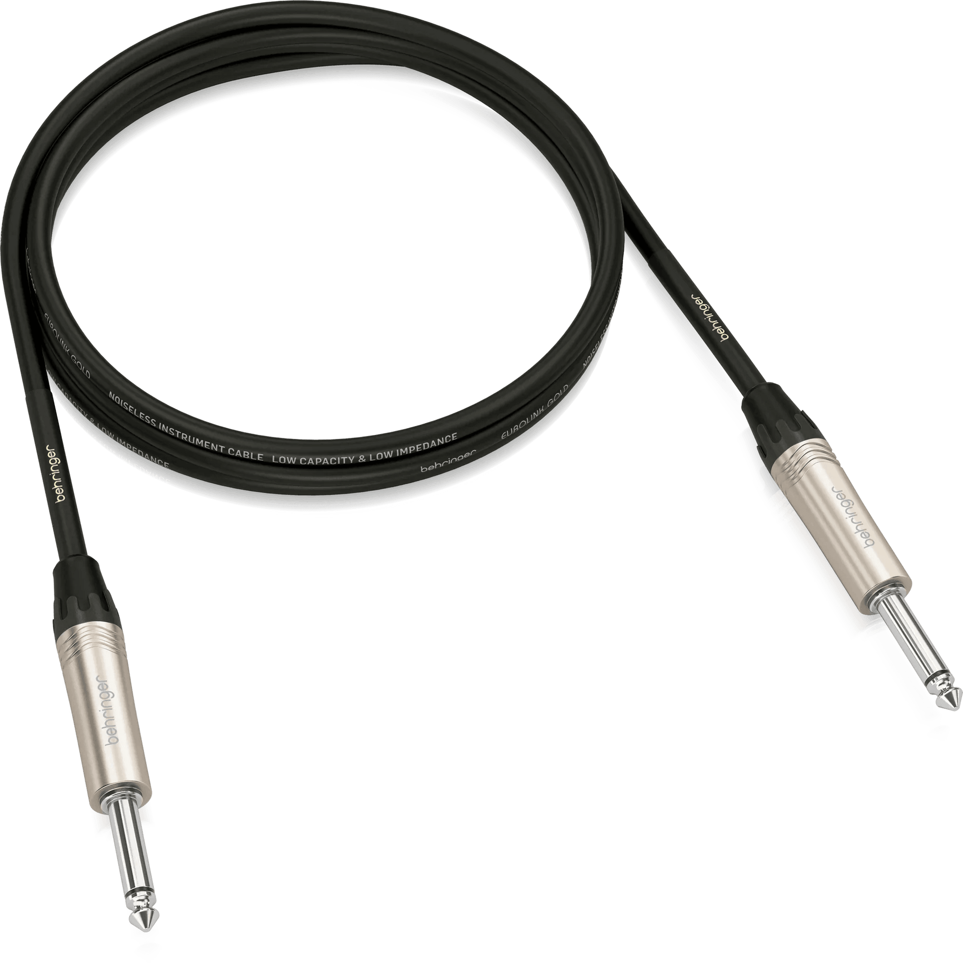 Behringer GIC-150 Gold Performance 1.5 m (5 ft) Instrument Cable with 1/4" TS Connectors