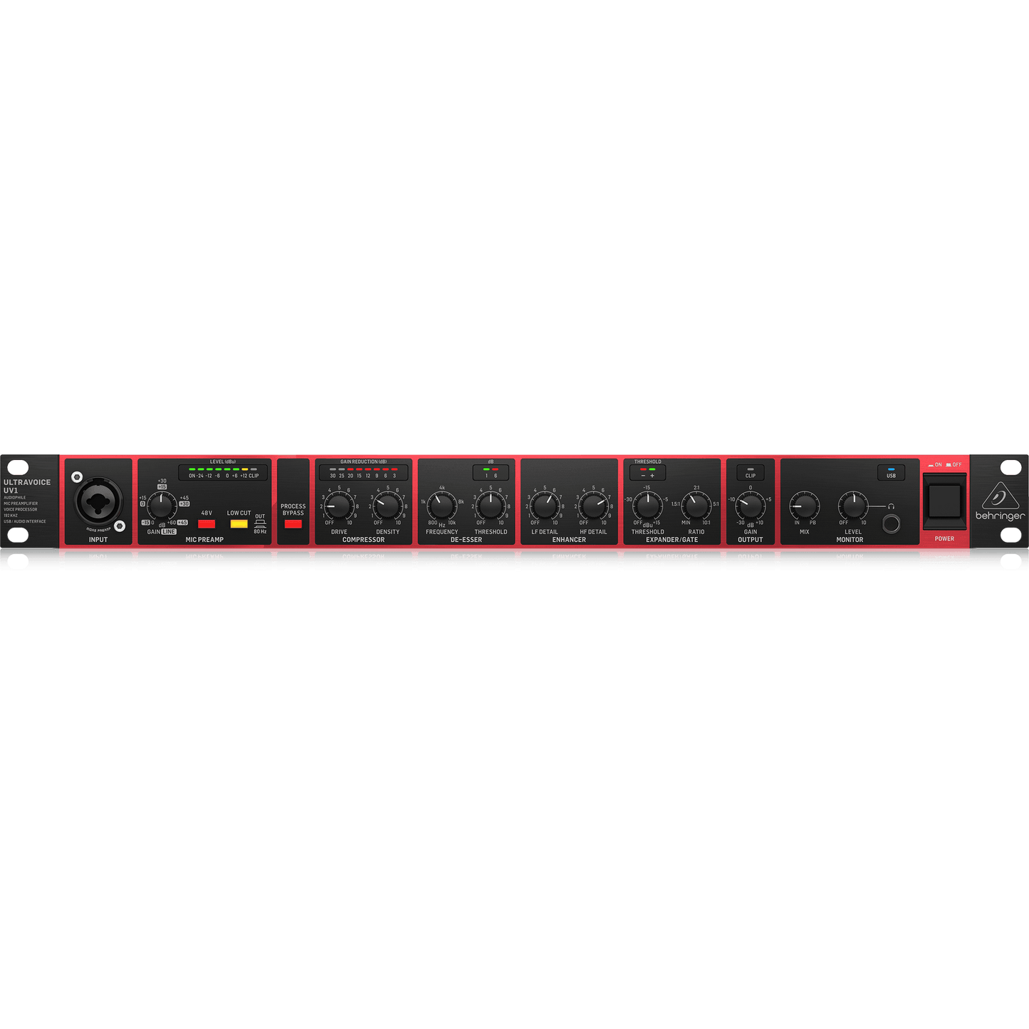 Behringer UV1 Audiophile Mic Preamplifier, Voice Processor and 192 kHz USB Audio Interface