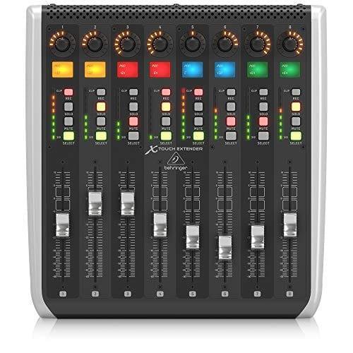 Behringer X-TOUCH EXTENDER with 8 Touch-Sensitive Motor Faders, LCD Scribble Strips, USB Hub and Ethernet/USB Interfaces