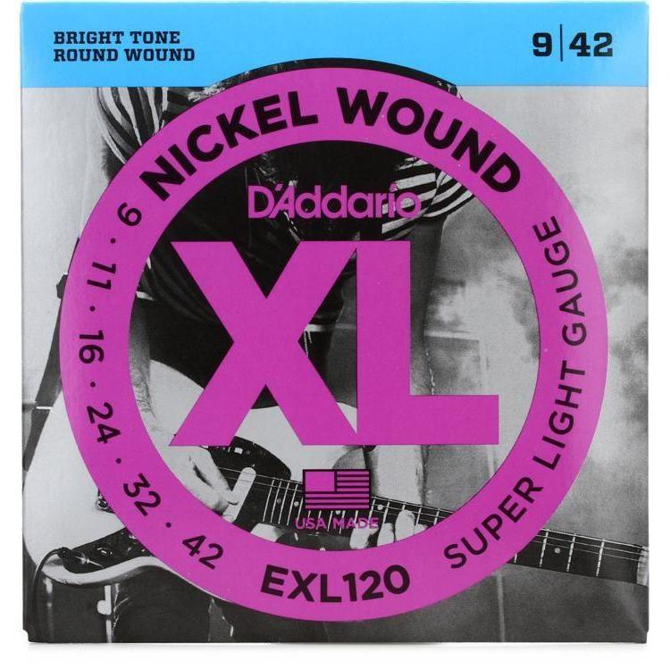 D'addario EXL120 Light Gauge 9 Electric Guitar Strings