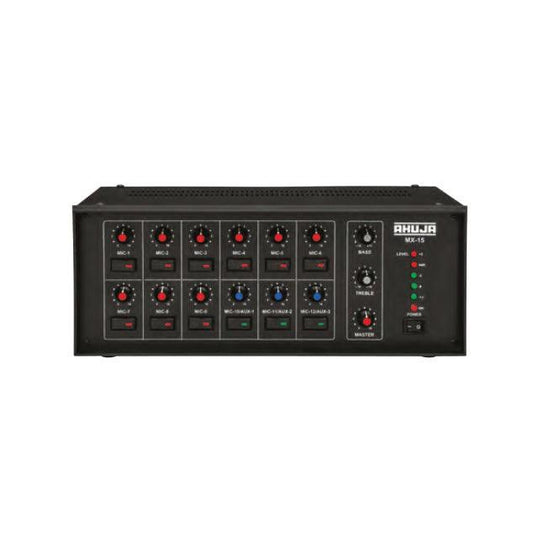Ahuja MX15 PA Audio Mixer 12 Mic & 3 Aux Inputs