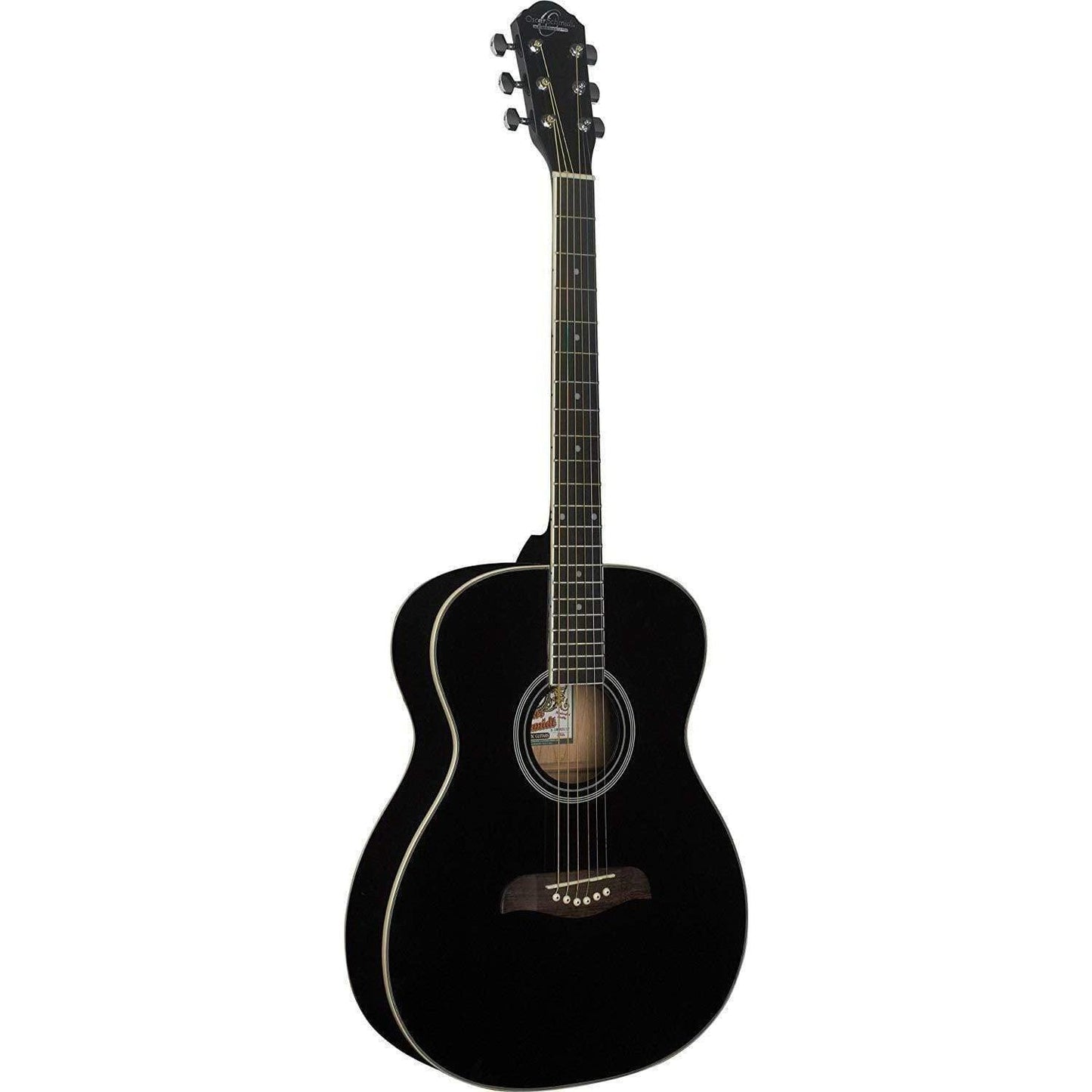 Oscar Schmidt OF2B Folk Acoustic Guitar - Black