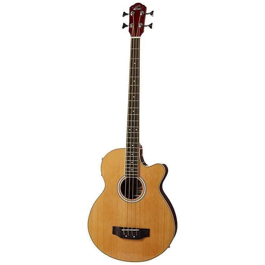 Oscar Schmidt OB100N Semi-Acoustic Bass - Natural