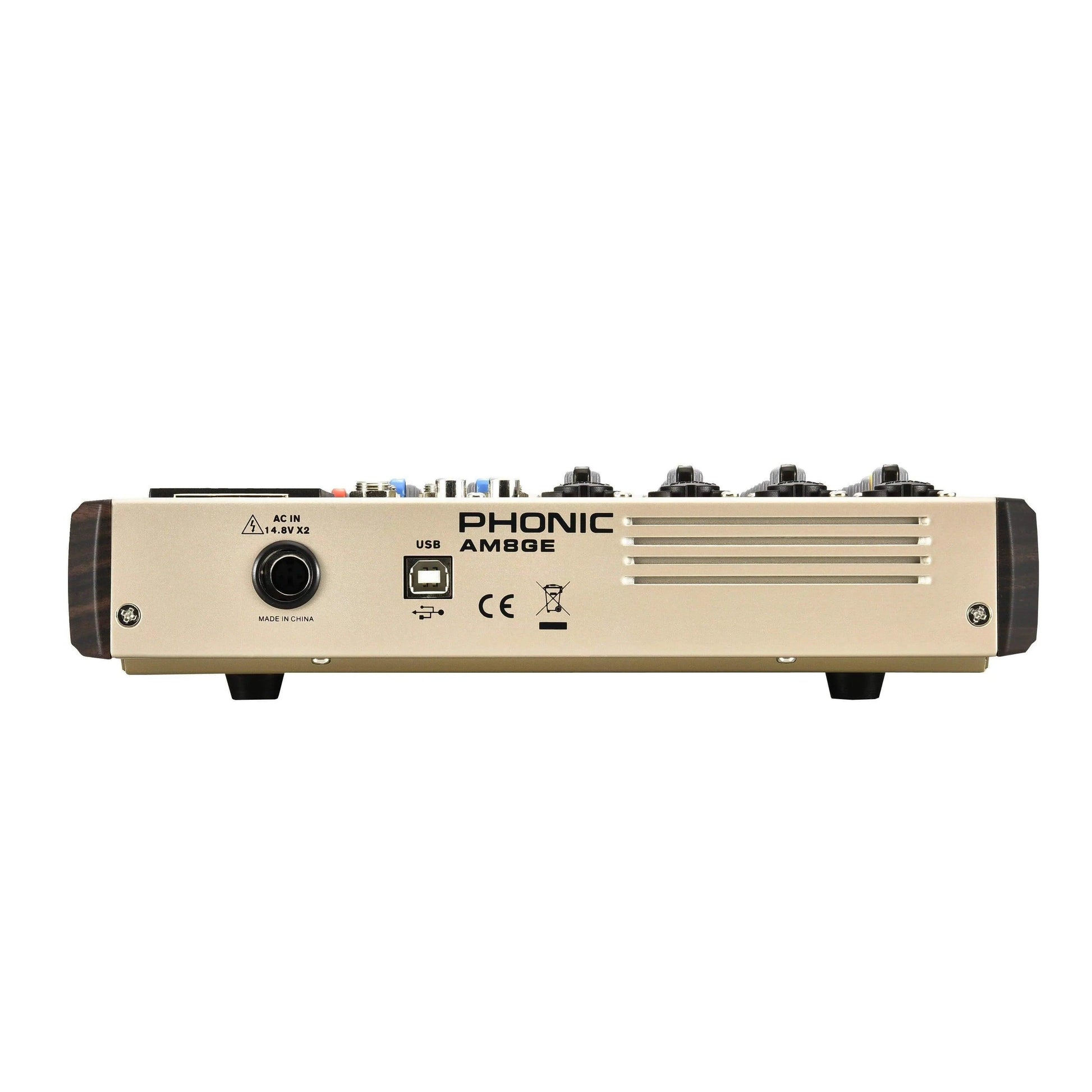 Phonic AM8GE Compact Mixer w/ DFX/BT/TF Recorder/USB