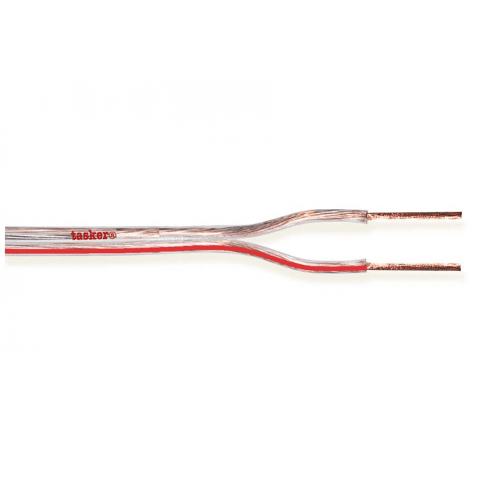 Tasker TSK64-100 Cable Speaker 2x1.5mm FFC Transparent 100m