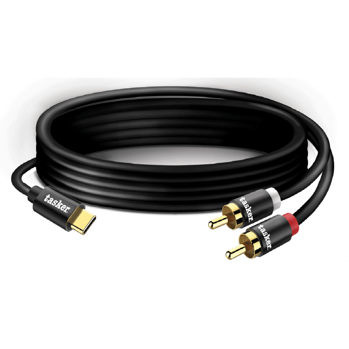 Tasker TK065 USB Type C and 2 RCA Male