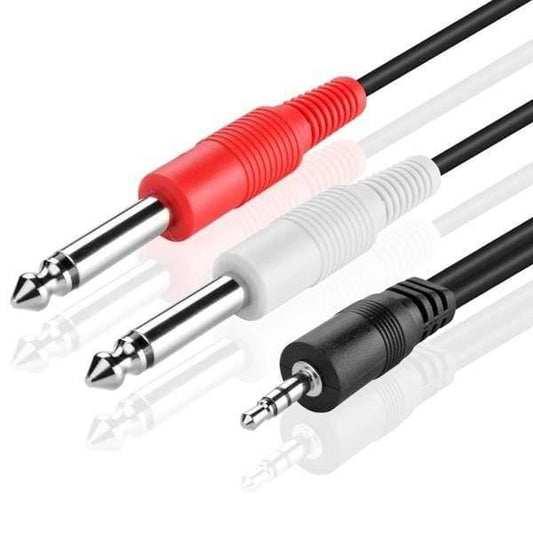 Tolaye CYC155M Audio Cable 3.5mm TRS Jack to 1/4'' TRS Plug