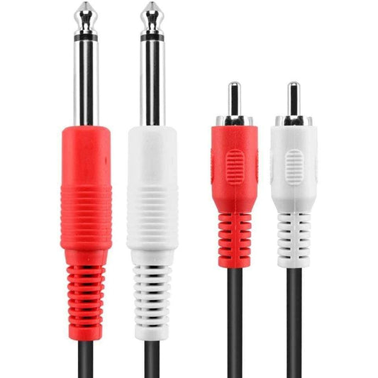 Tovaste NTR5M 5M CABLE 2 RCA PLUG - 1/4" MON JACK PLUG