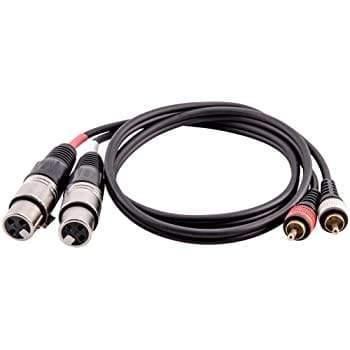 Tovaste YCC033L5Pair RCA Plug to Dual Female XLR Y Cable - 5 Meters