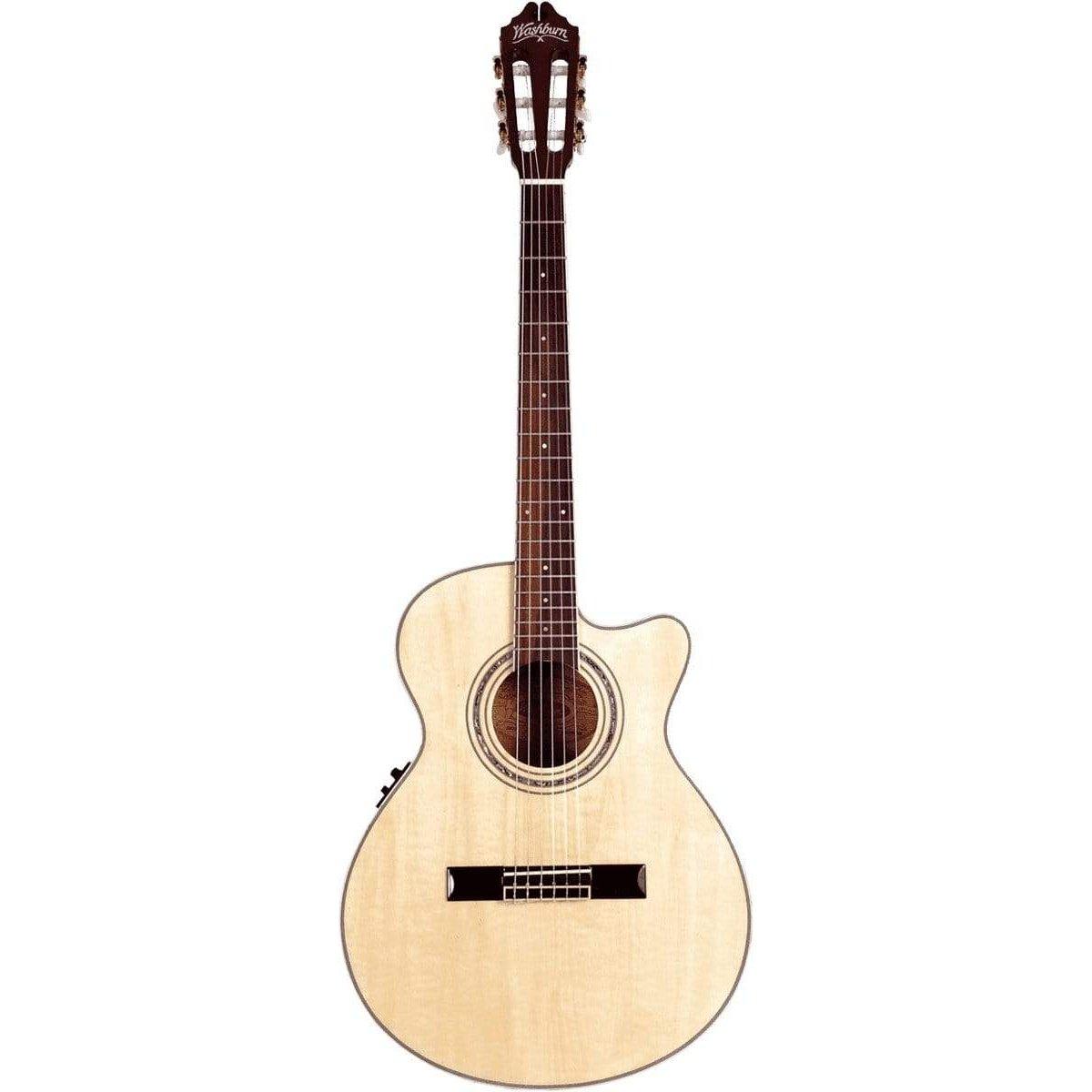 Washburn EAC12 Nylon String Semi-Acoustic Guitar - Natural