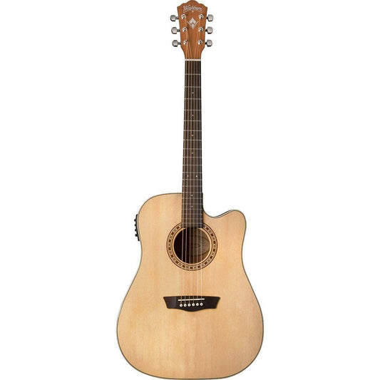 Washburn WD7SCE Semi-Acoustic Guitar - Natural